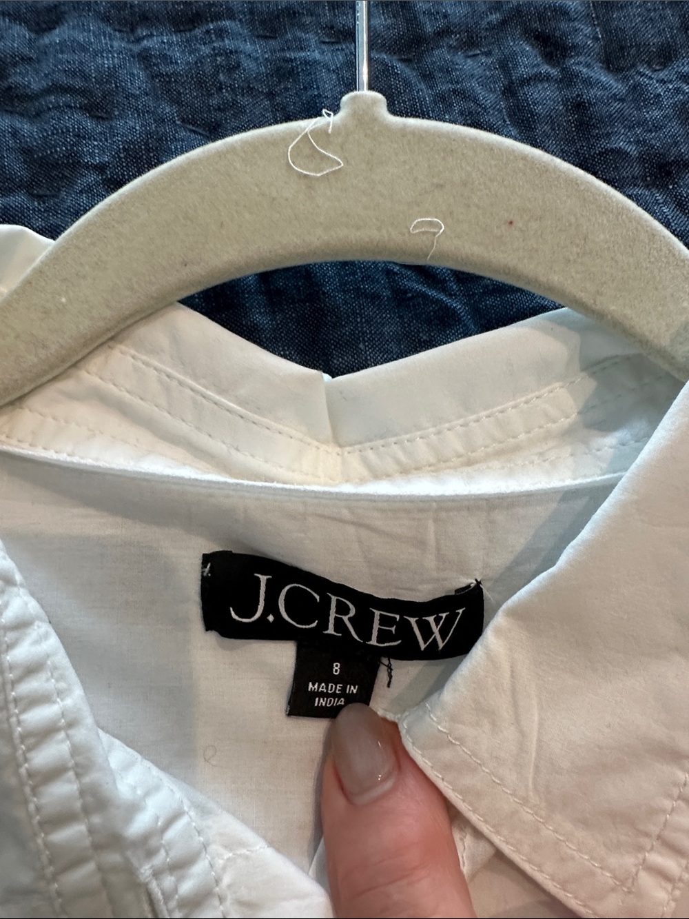J. Crew White Short-Sleeve Button-Down Shirt with Ruffle Sleeves - Picture 2 of 2